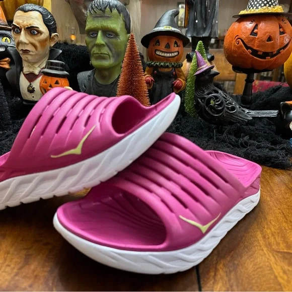 Hoka One One Ora Comfort Recovery Pink Slide Sandals size 8 - Picture 2 of 3